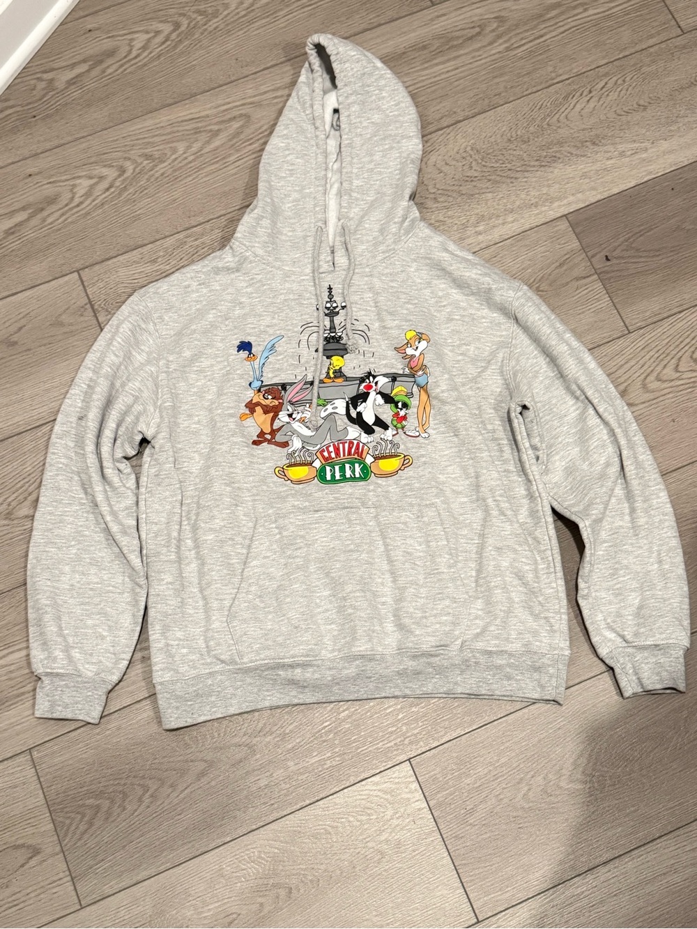 Looney Tunes Graphic Hoodie - Light Gray